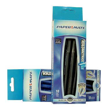 Papermate Kilometrico Black Ballpoint Pens Medi